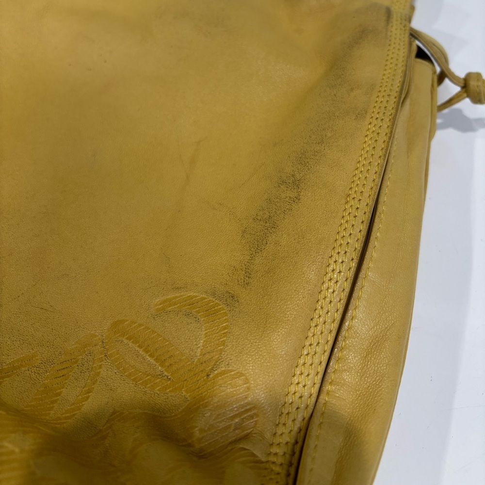 Loewe Yellow Nappa Drawstring Bucket Bag Anagram – Flamenco Style - Picture 14 of 16